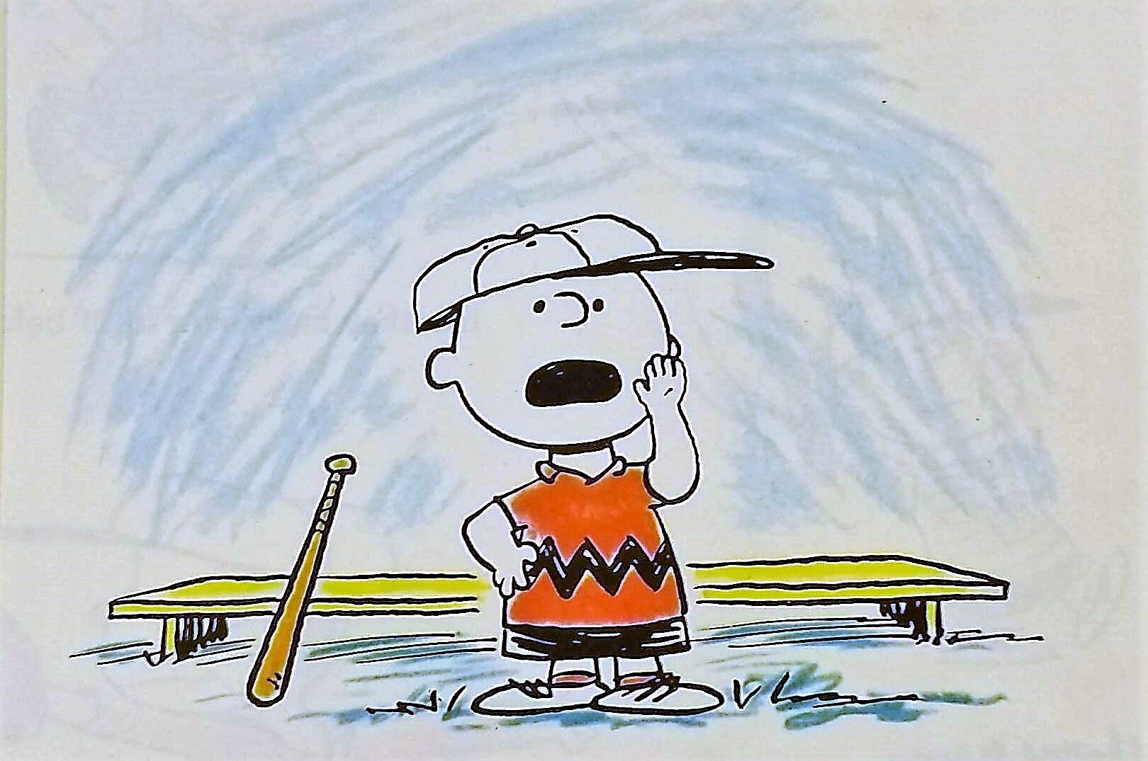 1966 Charlie Brown Baseball Matted Vintage 8x10 Print Etsy Sweden