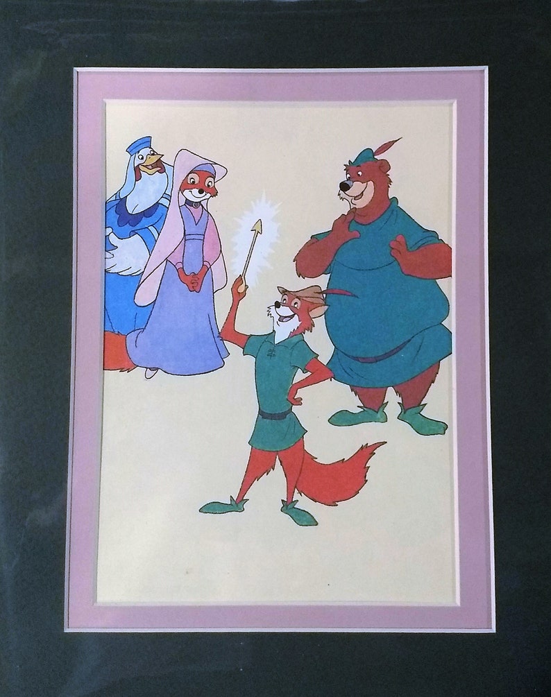 1978 Walt Disney/'s Robin Hood Matted Vintage 8x10 Print