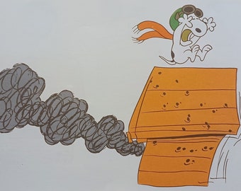 1967 Snoopy in The Great Pumpkin Charlie Brown Matted Vintage 8x10 Print