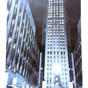 1951 Christmas in Rockefeller Center Life Magazine Matted Vintage 11x14 Print New York