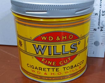 Vintage Tobacco Tin - Cut Golden Bar 1 Oz. WD & HO Wills Empty Tin