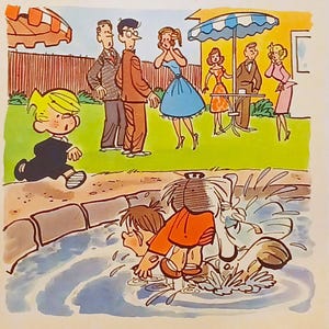 1959 Dennis the Menace Matted Vintage 8x10 Print