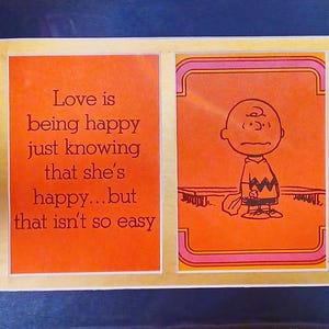 1965 Charlie Brown Love Is Matted Vintage 8x10 Peanuts Print