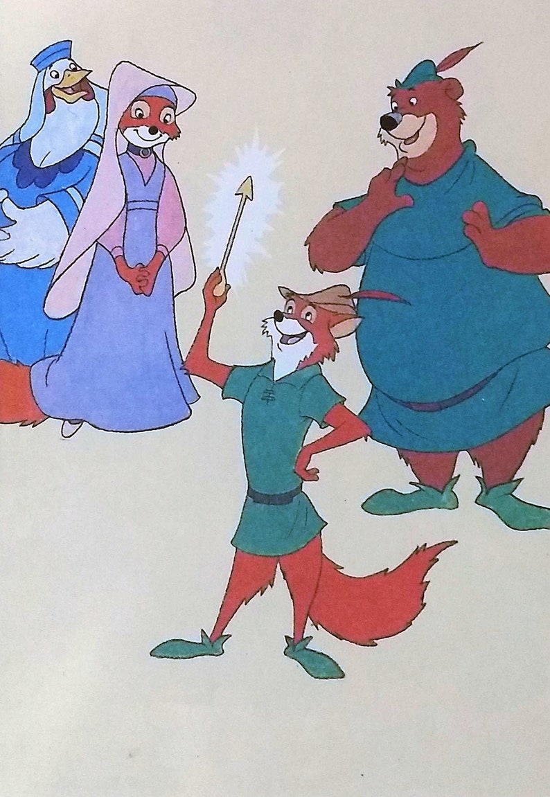1978 Walt Disney/'s Robin Hood Matted Vintage 8x10 Print