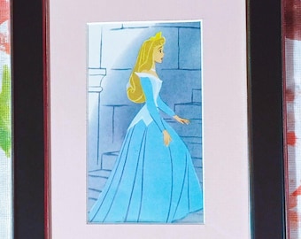 1965 Sleeping Beauty Framed Vintage Disney 5x7 Print