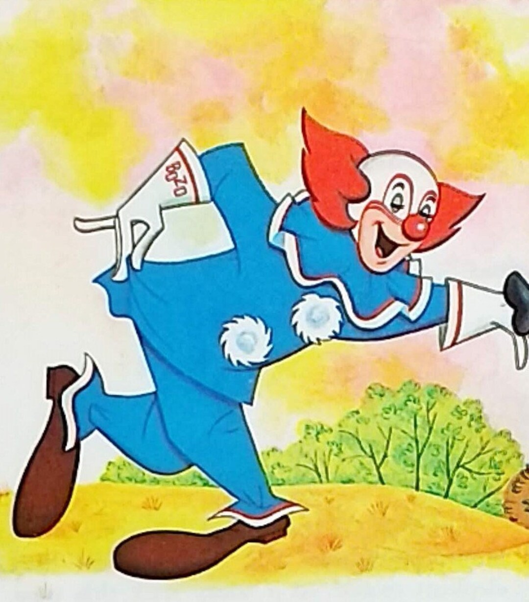 Grand Clown En Feutrine 41 Cm - Milieu XXème Siècle - France