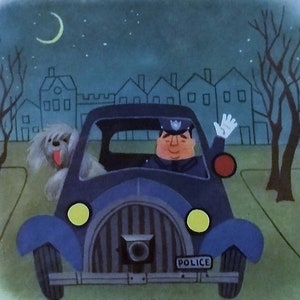 1950 Policeman Matted Vintage 8x10 Print