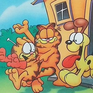 1988 Garfield the Cat Matted 8x10 Print
