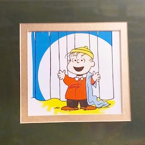 Charlie Brown kerst gematteerde vintage pinda&#39;s 1965 8 x 10 print