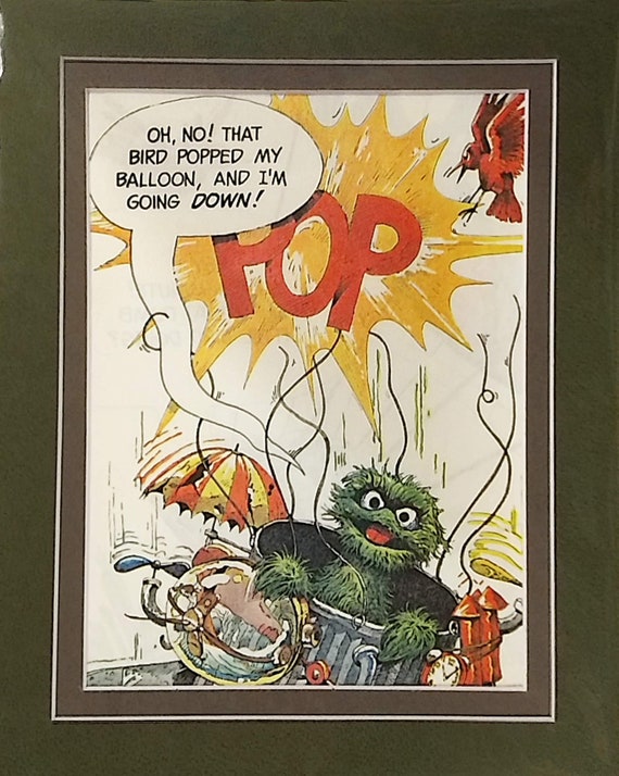 Affiche Vintage Sesame Street 1978 - Toise Enfant Rue Sésame - Grandir