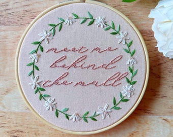 Handgemachte Stickerei - Dekor - Text - Zitat - Embroidery Hoop Art - Embroidery