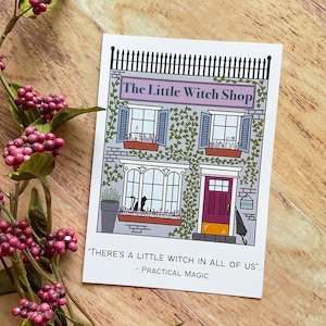 Practical Magic Theme Print/Greeting Card- The Little Witch Shop Print - Cita de la película - Practical Magic - Card - Print
