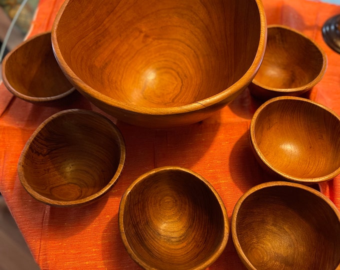 Goodwood From Thailand 7piece Teak Salad Set With Oversized Serving