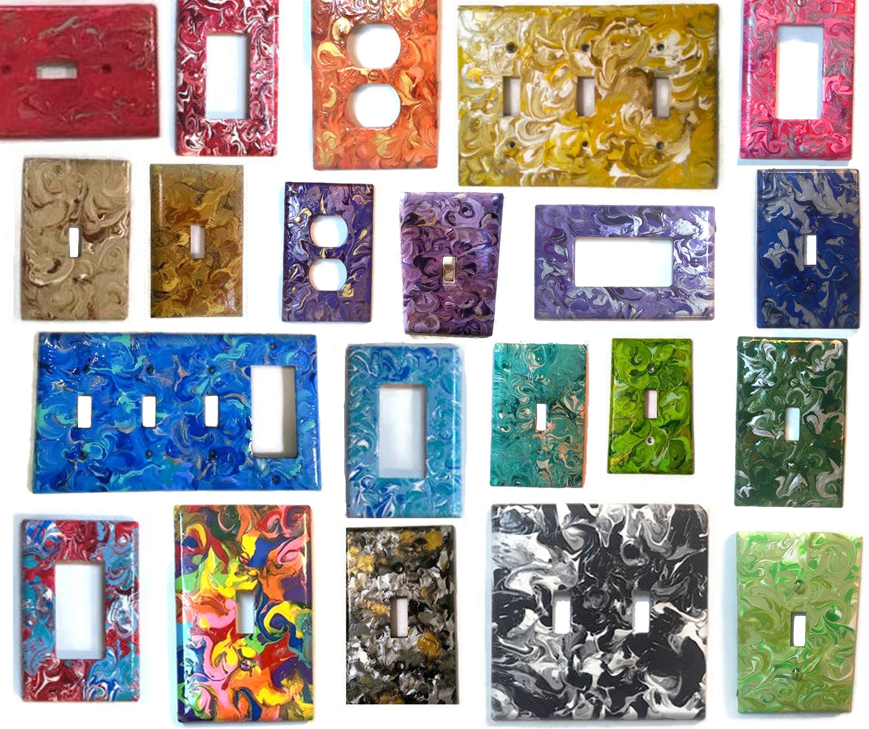 Painted Switch Plates Custom ALL SIZES AVAILABLE Hand Painted Etsy