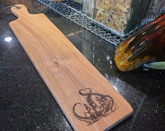 Hardwood Cutting Board detail - Cracken