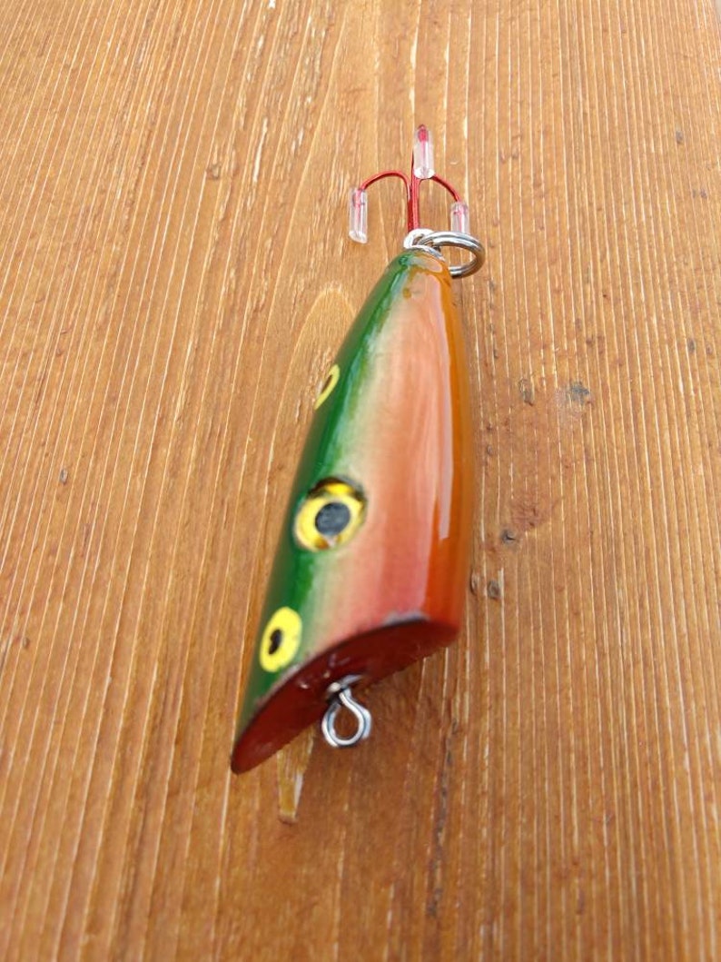Top water Surface Popper Wooden Fishing Lure / Modern Frog Etsy