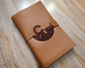 Medium leather journal Colorado love logo engraved / can add personal message