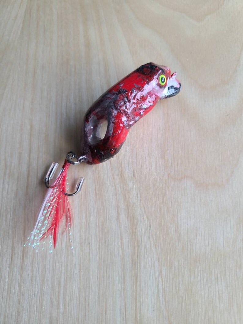 Modern Hard bait / Plastic Frog Lure and Bug Lure / Magic Red Etsy