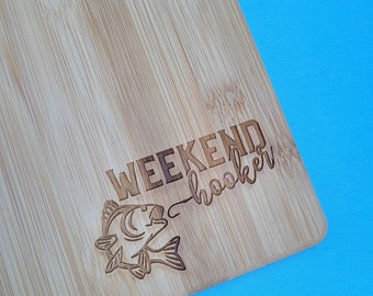 Bamboo Cutting Board - Fish detail - Weekend Hooker