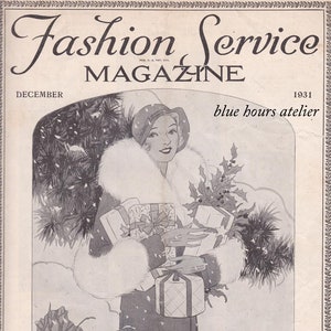 PDF Reproduction - 1931 December - Woman&#39;s Institute Fashion Service Magazine - Instant Download