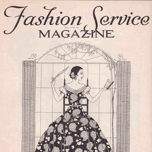 PDF Reproduction - 1932 January - Fashion Service Woman's Institute - Instant Download