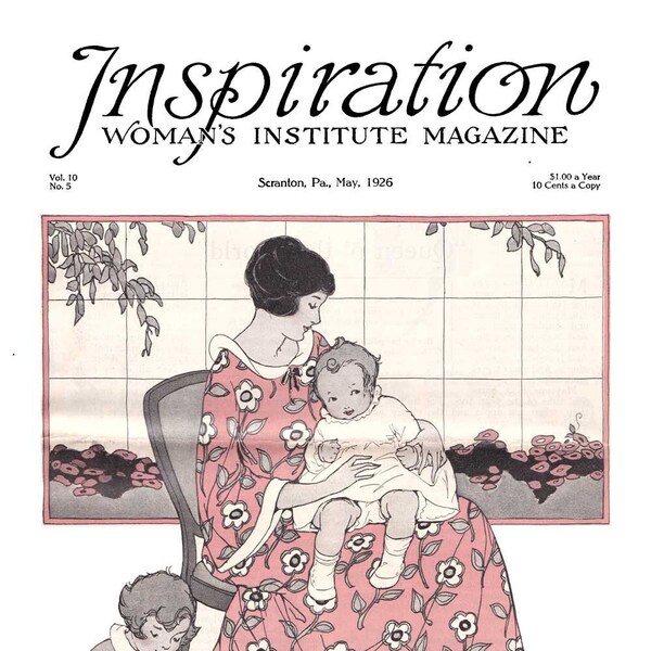 PDF Reproduction - 1926 May - Inspiration Magazine - Woman's Institute - Instant Download