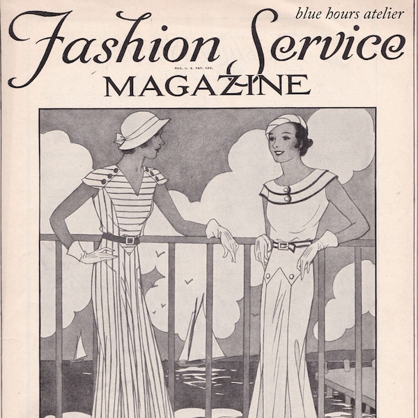 PDF Reproduction - 1932 July August - Woman's Institute Fashion Magazine - Instant Download