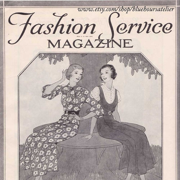 PDF Reproduction - 1932 April - Fashion Service - Woman's Institute - Instant Download