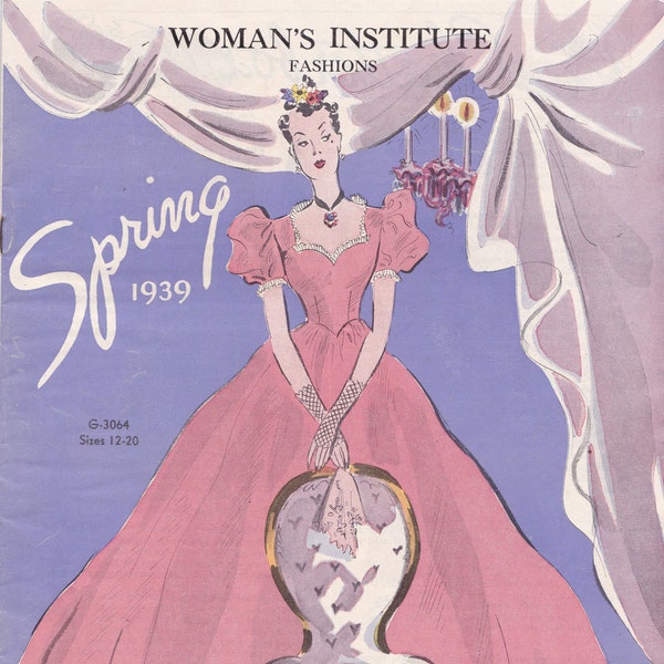 PDF Reproduction - 1939 Spring Woman's Institute Fashion Service Booklet - Instant Download