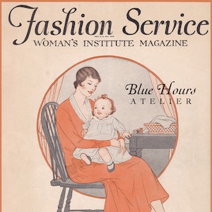 PDF Reproduction - 1930 - January Fashion Service Magazine - Woman&#39;s Institute - Instant Download