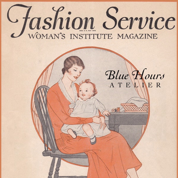 PDF Reproduction - 1930 - January Fashion Service Magazine - Woman's Institute - Instant Download