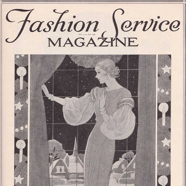 PDF Reproduction - 1932 November December - Fashion Service Magazine - Woman's Institute - Instant Download