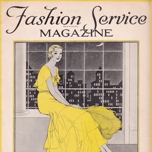 PDF Reproduction 1931 September Woman's Institute Fashion Service Magazine Art Deco Instant Download image 1