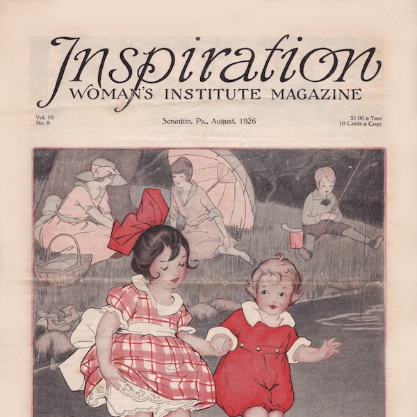 PDF Reproduction - 1926 August - Inspiration Magazine - Woman's Institute - Instant Download