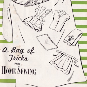 PDF Reproduction - 1940s - A Bag of Tricks for Home Sewing - Cotton Bag Sewing Booklet - WW2 Sewing and Thrift - Instant Download