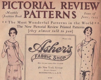PDF Reproduction - 1925 June - Pictorial Review Patterns Book - Instant Download