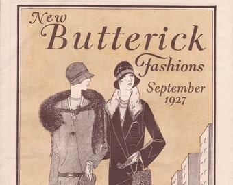 PDF Reproduction - 1927 September - New Butterick Fashions Booklet - Instant Download
