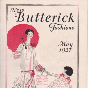 PDF-reproductie - mei 1927 - New Butterick Fashions-boekje - direct downloaden