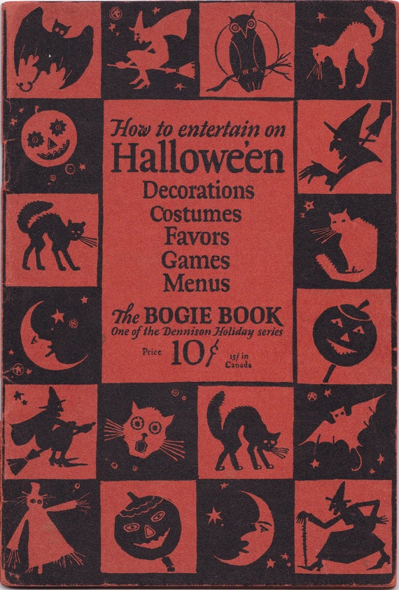 Pdf Reproduction 1926 Dennison S Bogie Book Vintage Halloween