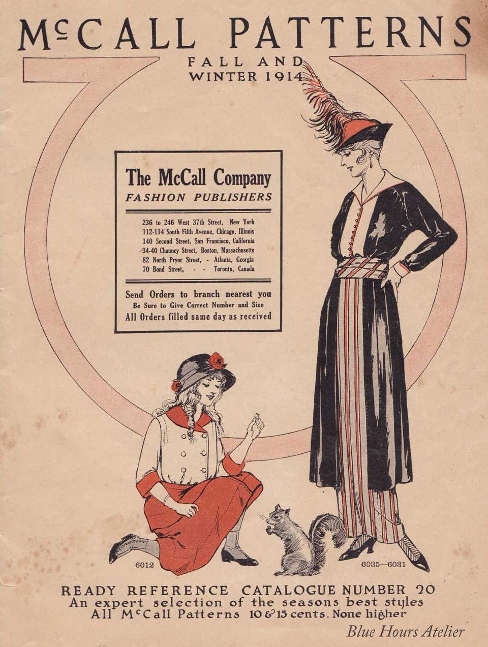 PDF Reproduction 1914 Fallwinter Mccall Pattern Catalog Instant