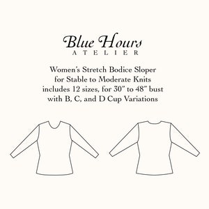 Puede incluir: Dibujo de línea de un patrón de corsé extensible para mujer, para tejidos de punto estables a moderados. El patrón incluye 12 tallas, para un contorno de pecho de 76 a 122 cm con variaciones de copa B, C y D.