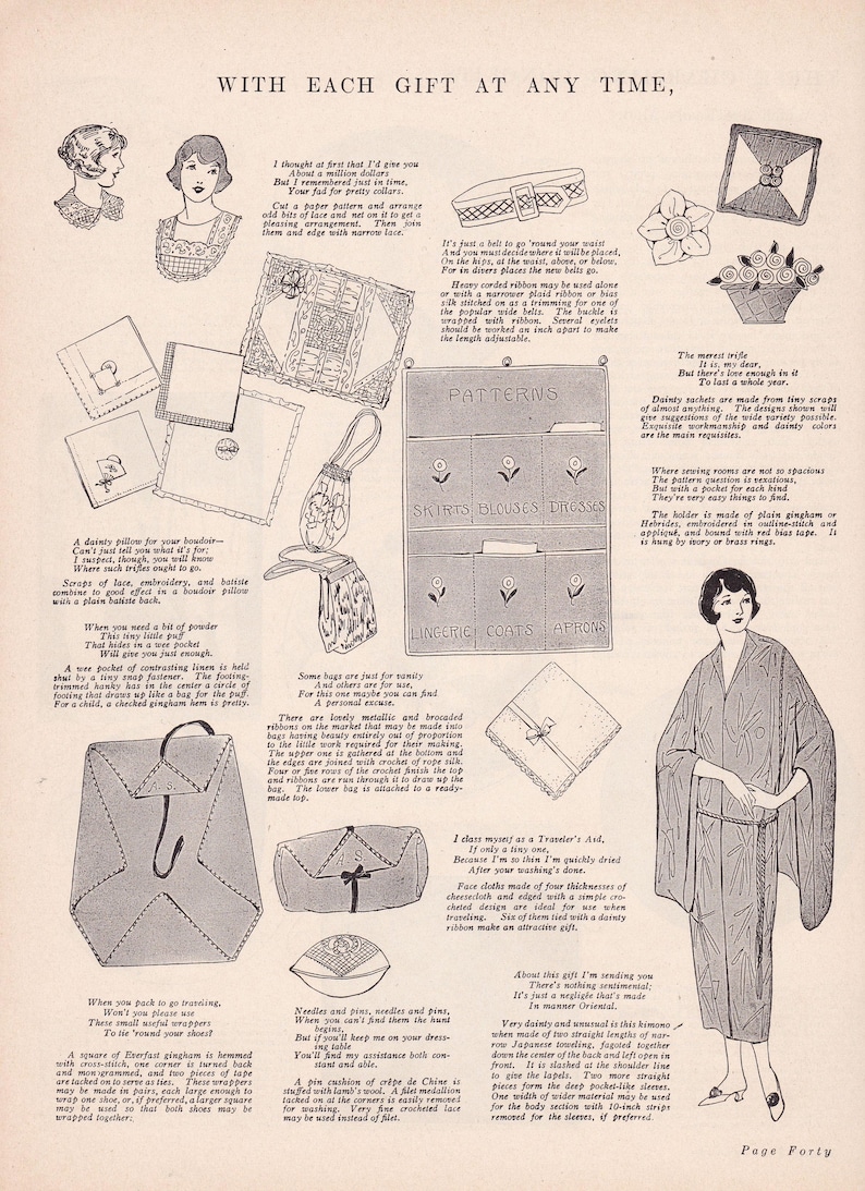 PDF Reproduction Bundle 1924 and 1929 Home Sewing Helps Woman's Institute Books Instant Download image 9