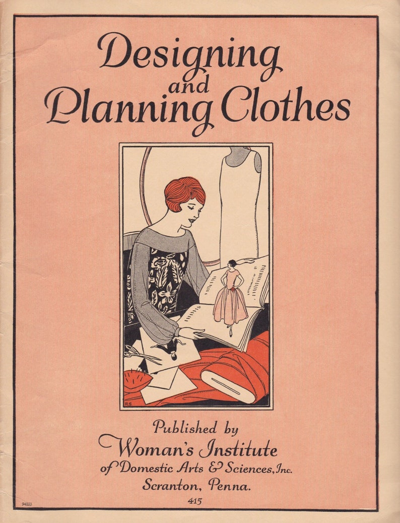 PDF Reproduction 1925 Designing and Planning Clothes Woman's Institute Book Instant Download image 1