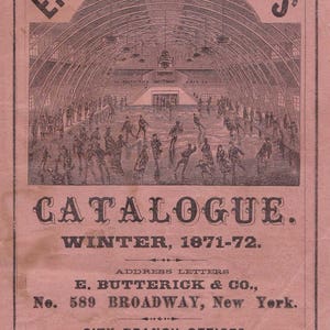 PDF Reproduction - 1871 - 1872 Winter Butterick Pattern Catalog - Instant Download