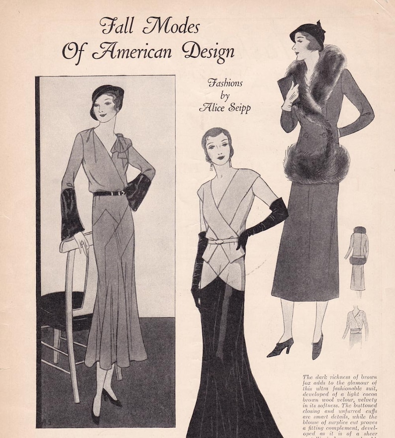 PDF Reproduction 1931 September Woman's Institute Fashion Service Magazine Art Deco Instant Download image 7
