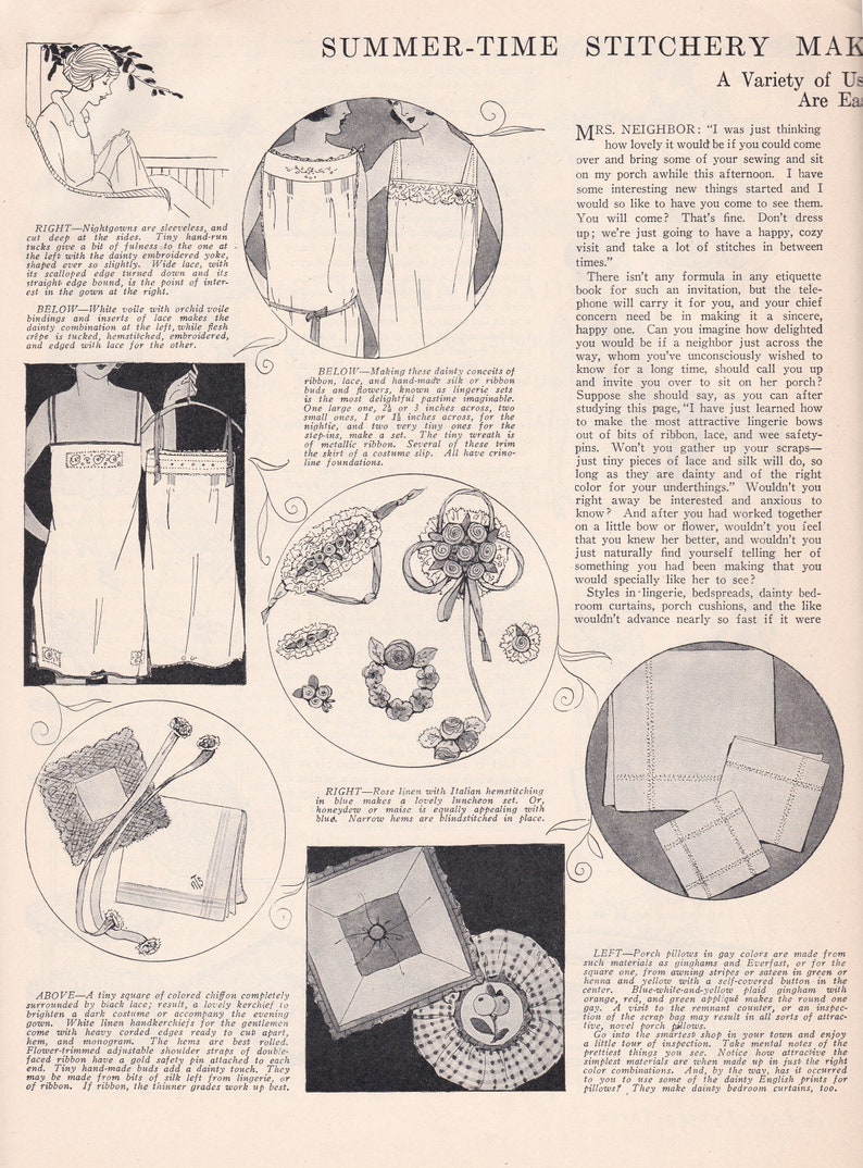 PDF Reproduction Bundle 1924 and 1929 Home Sewing Helps Woman's Institute Books Instant Download image 5