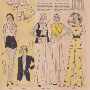 PDF Bundle 1931 1932 Summer Fashions Three Pictorial Pattern Catalogs of Art Deco Era Fashions PDF Instant Download image 5