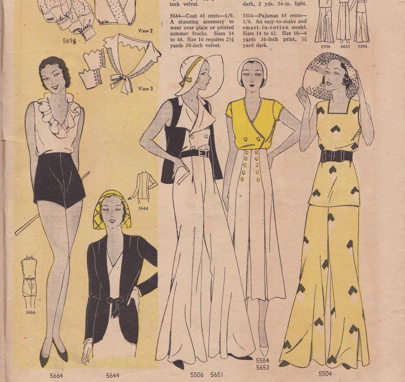 PDF Bundle 1931 1932 Summer Fashions Three Pictorial Pattern Catalogs of Art Deco Era Fashions PDF Instant Download image 5