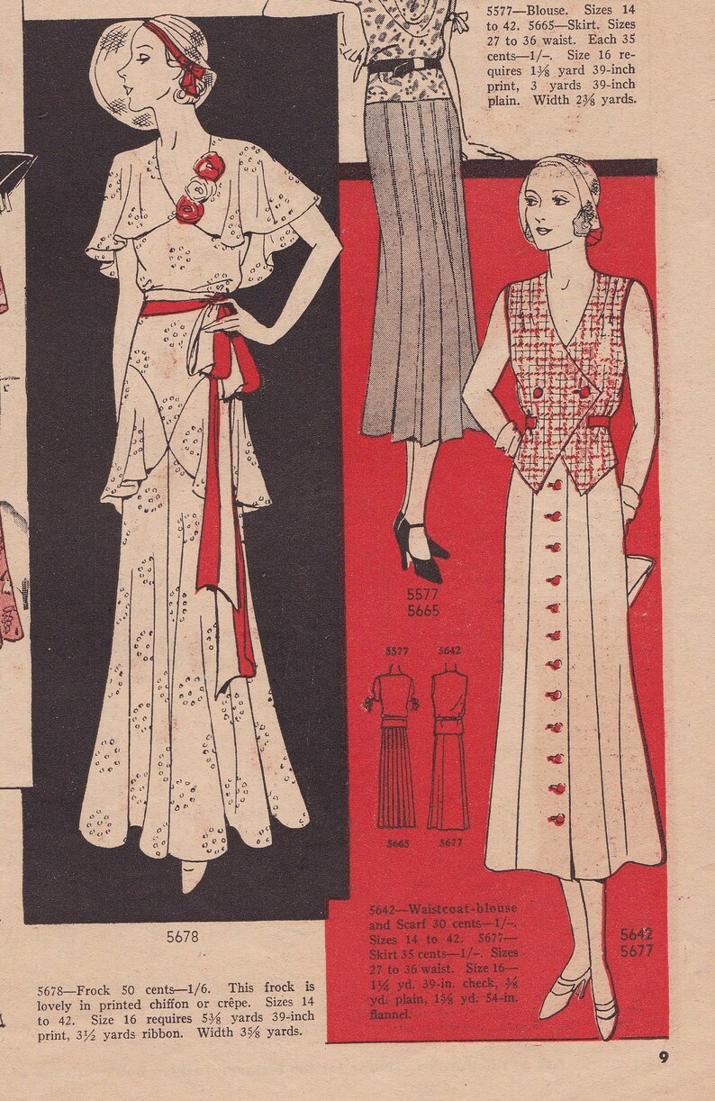 PDF Bundle 1931 1932 Summer Fashions Three Pictorial Pattern Catalogs of Art Deco Era Fashions PDF Instant Download image 3