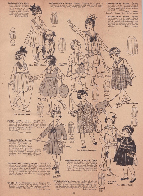butterick patterns from 1917 1910s